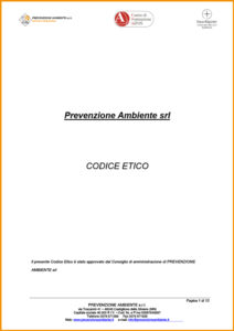 Codice Etico Prevenzione ambiente