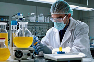 Chimica in laboratorio lavoratori rischio alto